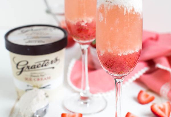 Strawberry Rose Ice Cream Float