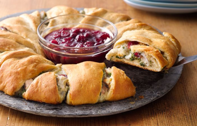 Cranberry Turkey Crescent Ring