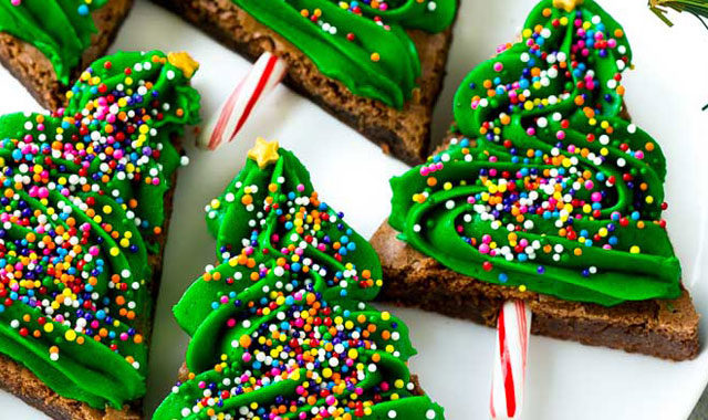 Christmas Tree Brownies