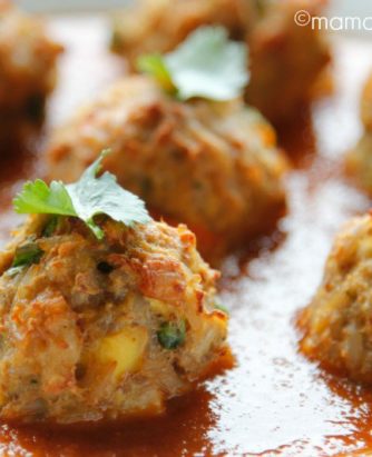 Chicken and Fried Rice Albondigas