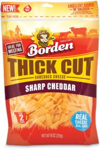 Borden® Cheese Thick Cut Sharp Cheddar Shreds