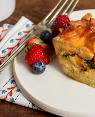 Spinach & Ham Breakfast Bake