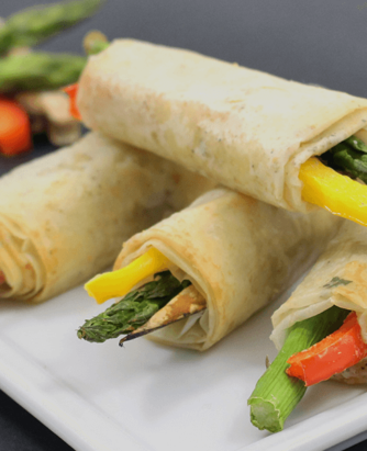 Roasted Veggie Phyllo Wraps