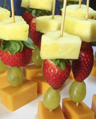 Fruit and cheese Kabobs