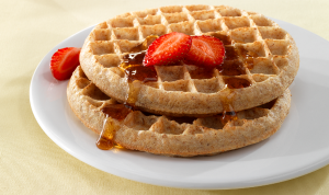 Whole Grain Waffles with Strawberries