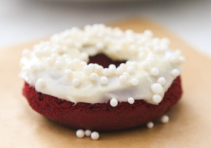 Baked Red Velvet Cream Cheese Donuts