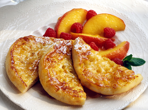 Peach Melba French Toast