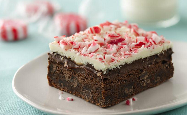 Chocolate Lover's Peppermint Bark Squares