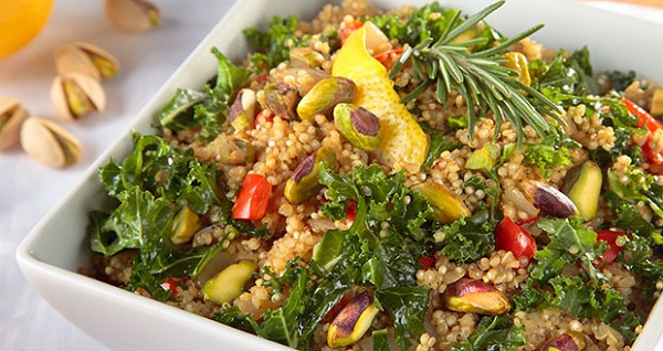 Quinoa Kale Risotto with Pistachios veggie meal