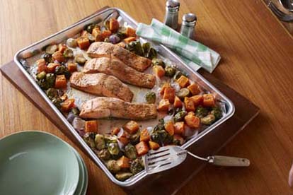 Cajun Salmon Sheet Pan Dinner