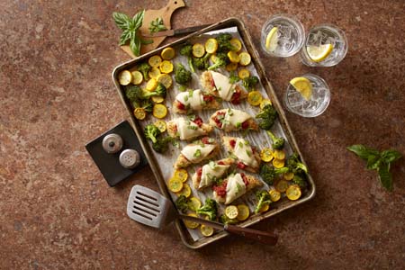 Chicken Parmesan Sheet Pan Dinner recipe