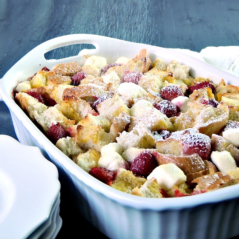 Strawberries and Cream French Toast Casserole