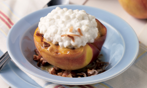 Grilled Peaches With Cottage Cheese Easy Home Meals