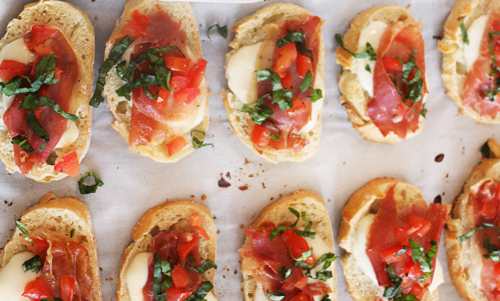 Mozzarella Prosciutto Bruschetta