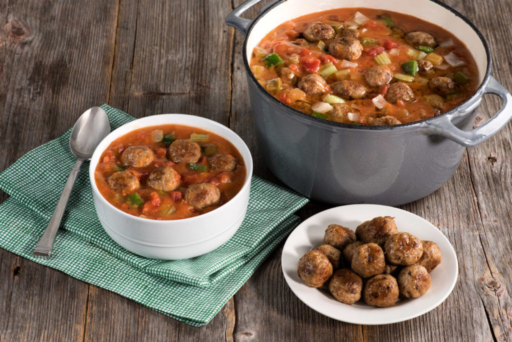 Meatball Gumbo Soup - Recipe from Farm Rich