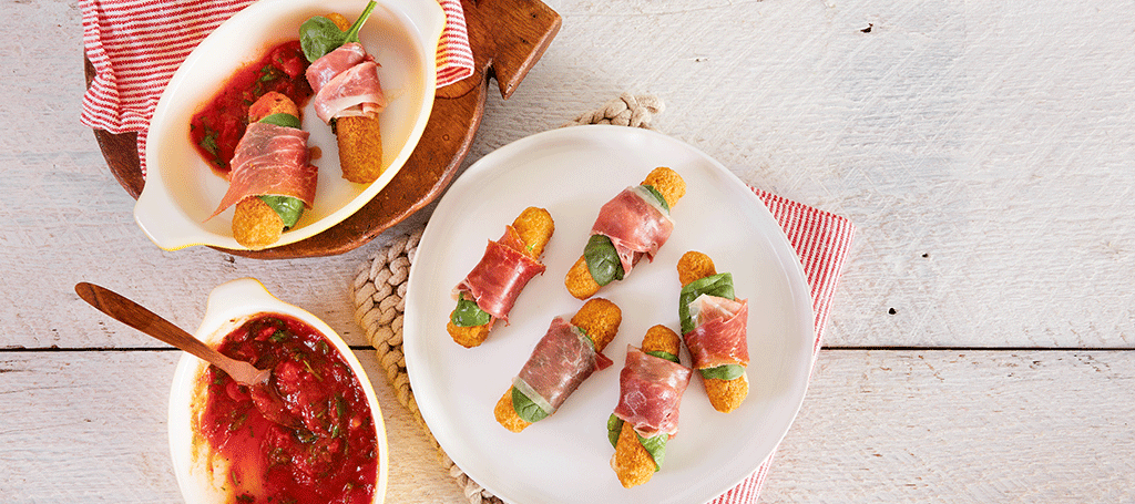 Prosciutto Wrapped Mozzarella Sticks Recipe - Farm Rich
