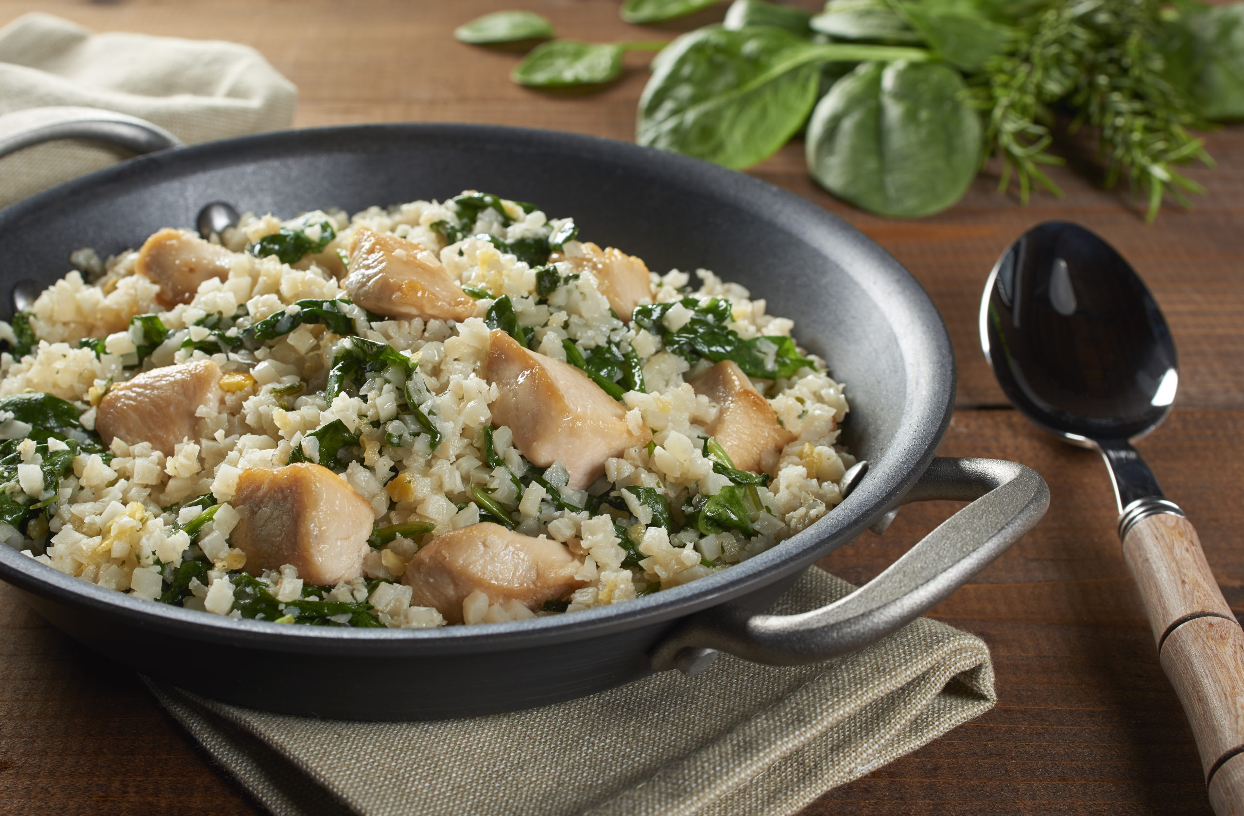 Skillet Chicken and Cauliflower Rice Easy Home Meals