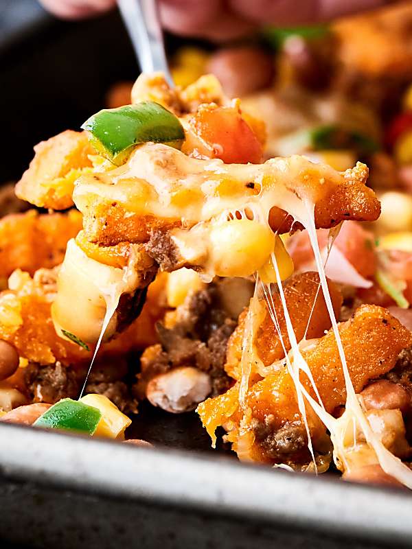 Mexican Sweet Potato Cheese Fries