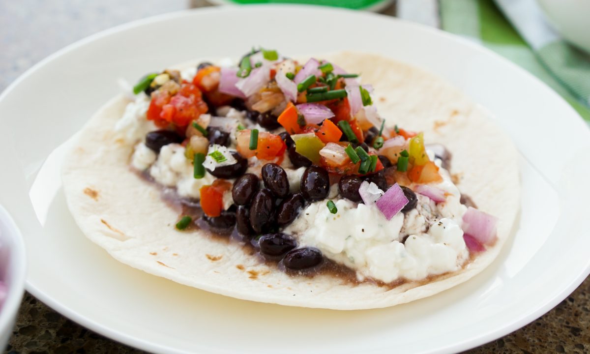 Open Face Soft Taco Hood Cottage Cheese