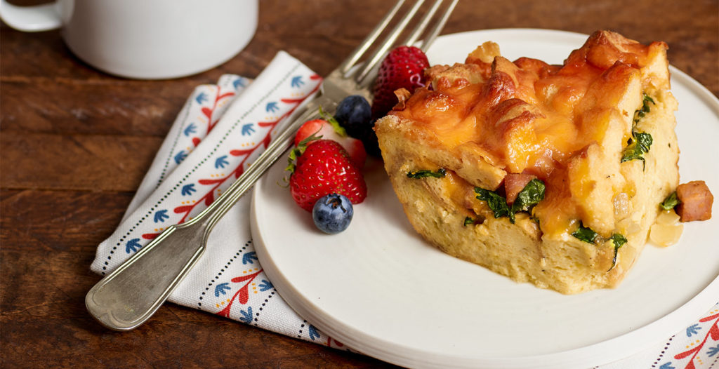 Spinach & Ham Breakfast Bake