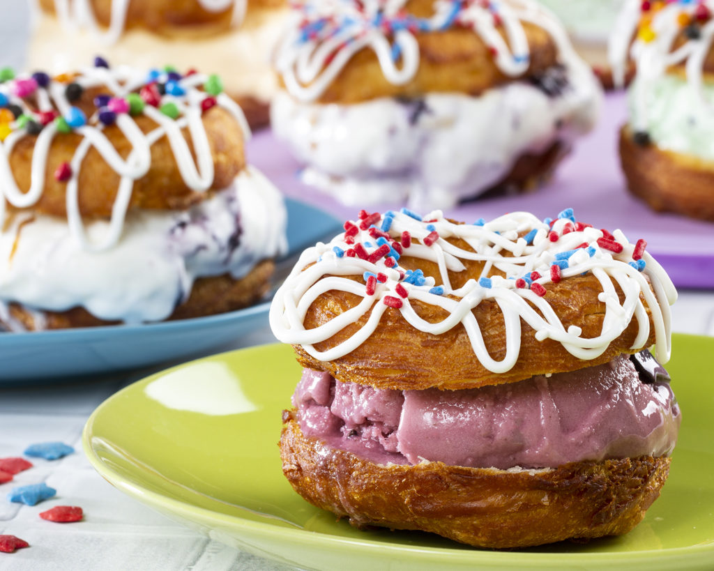 Ice Cream Stuffed Donuts