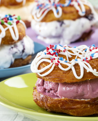 Ice Cream Stuffed Donuts