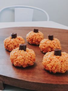 Natalie Rice Krispie Pumpkins