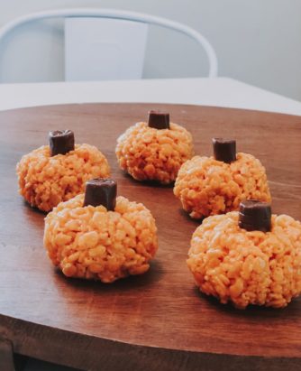 Natalie Rice Krispie Pumpkins