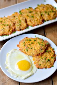 Cheesy Cauliflower Hash Browns