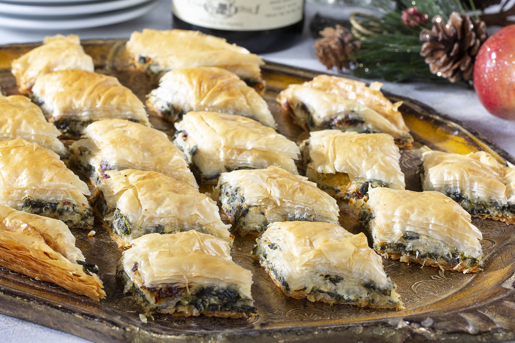 Mediterranean Stuffed Phyllo Crisps - Easy Home Meals