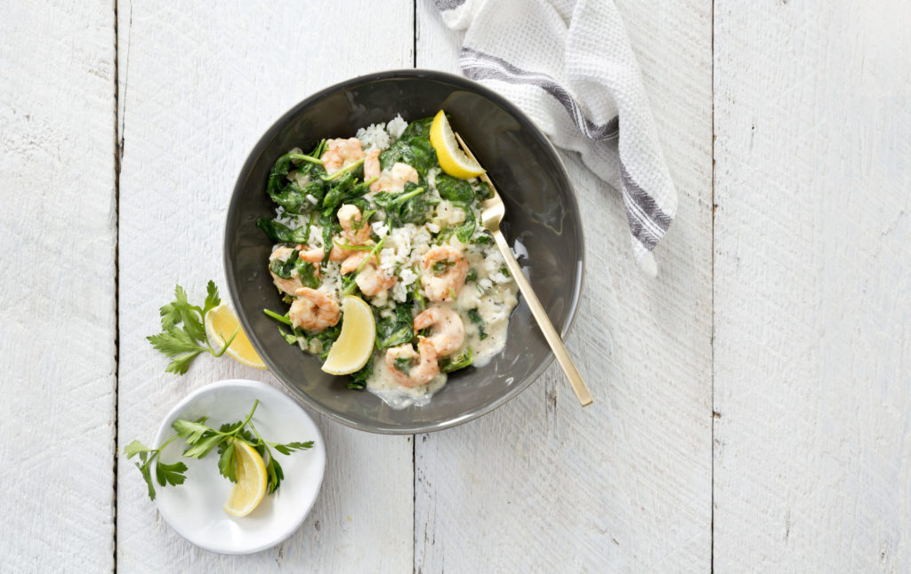 Sea Pak Llemon Pepper Shrimp Spinach Bowl