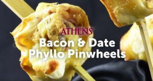 Athens Bacon Date Phyllo Pinwheels