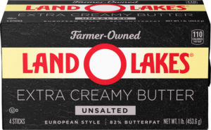 Land O Lakes Extra Creamy Unsalted Butter carton