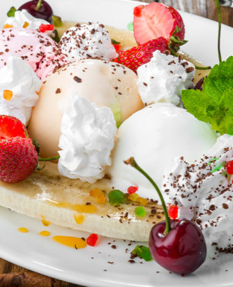 Ice Cream Fruit Sundae