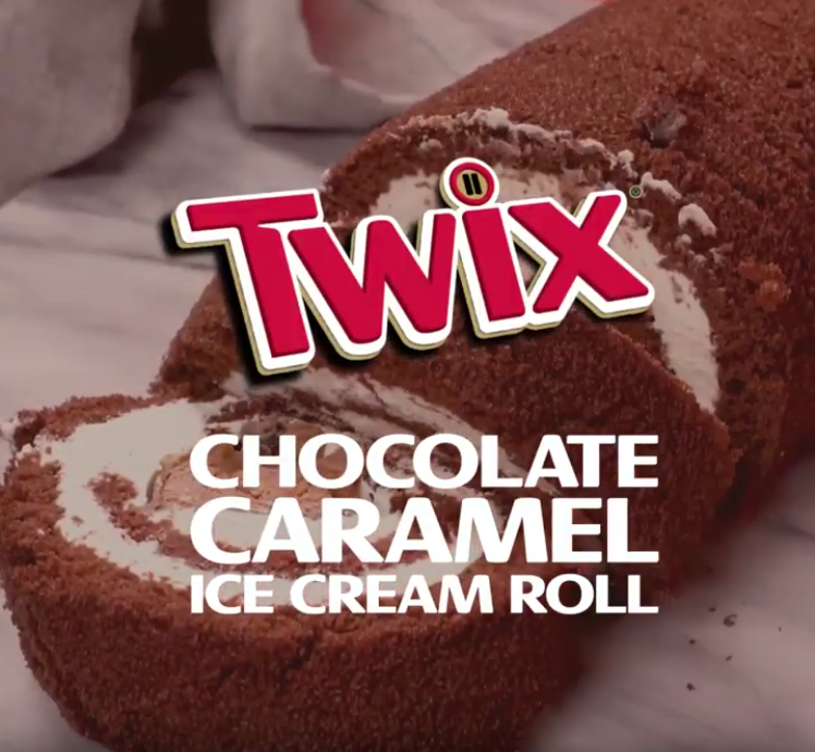 TWIX Chocolate Caramel Ice Cream Roll Video Easy Home Meals