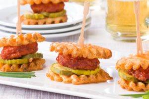 MFTK BBQ Chicken Waffle Sliders