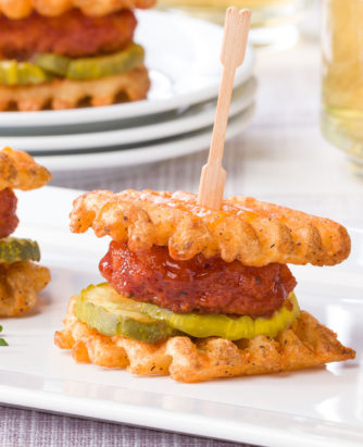 MFTK BBQ Chicken Waffle Sliders