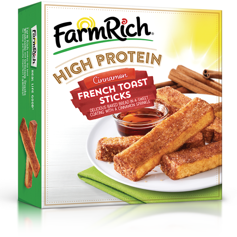 Farm Rich High Protein cinnamon French Toast Sticks Easy Home Meals