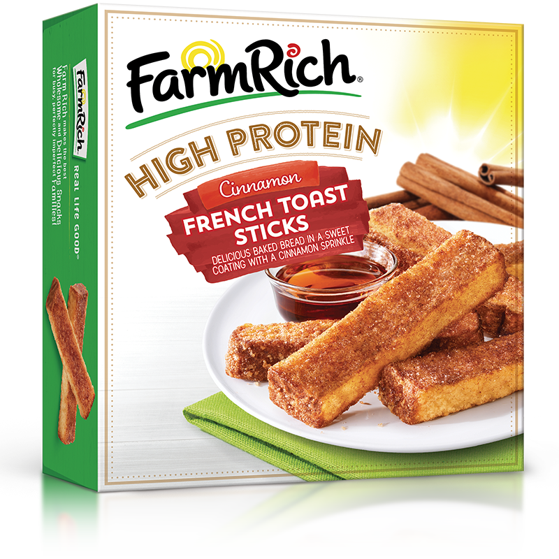 Farm Rich High Protein cinnamon French Toast Sticks Easy Home Meals