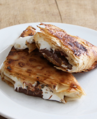 s'mores phyllo turnovers