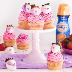 International Delight Strawberry Sweetheart Cupcakes