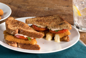 Farm Rich Mozzarella Tomato and Basil Grilled Cheese