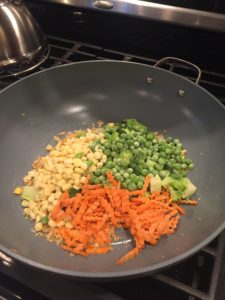 Judy Cauliflower Rice Veggie Skillet Prep