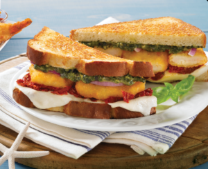 SeaPak Grilled Cheese & Shrimp Taco Pesto Sandwiches