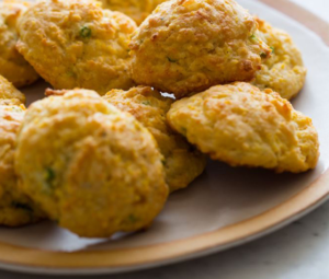 Almond Breeze Green Onion Harvarti Cheese Cornmeal Biscuits