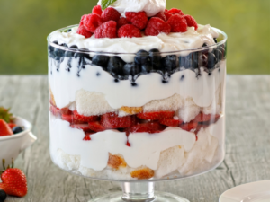 Galbani Red White and Blue Berry Trifle