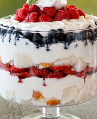 Galbani Red White and Blue Berry Trifle