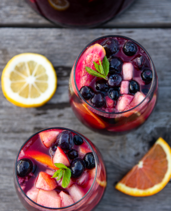 Silvia Pomegranate Blueberry Sangria Mocktail