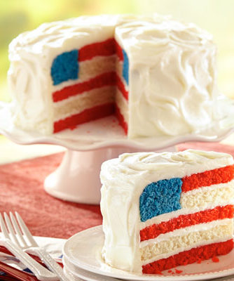 American flag cake