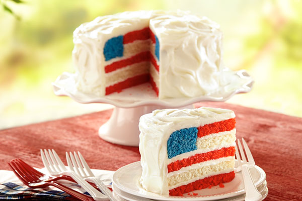 American flag cake